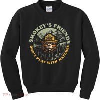 Smokeys Friends Dont Play With Matches Kids Sweatshirt thumb 0
