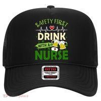 Safety First Drink With A Nurse Beer Drinking Team Saint Patrick's Day Hat thumb 0