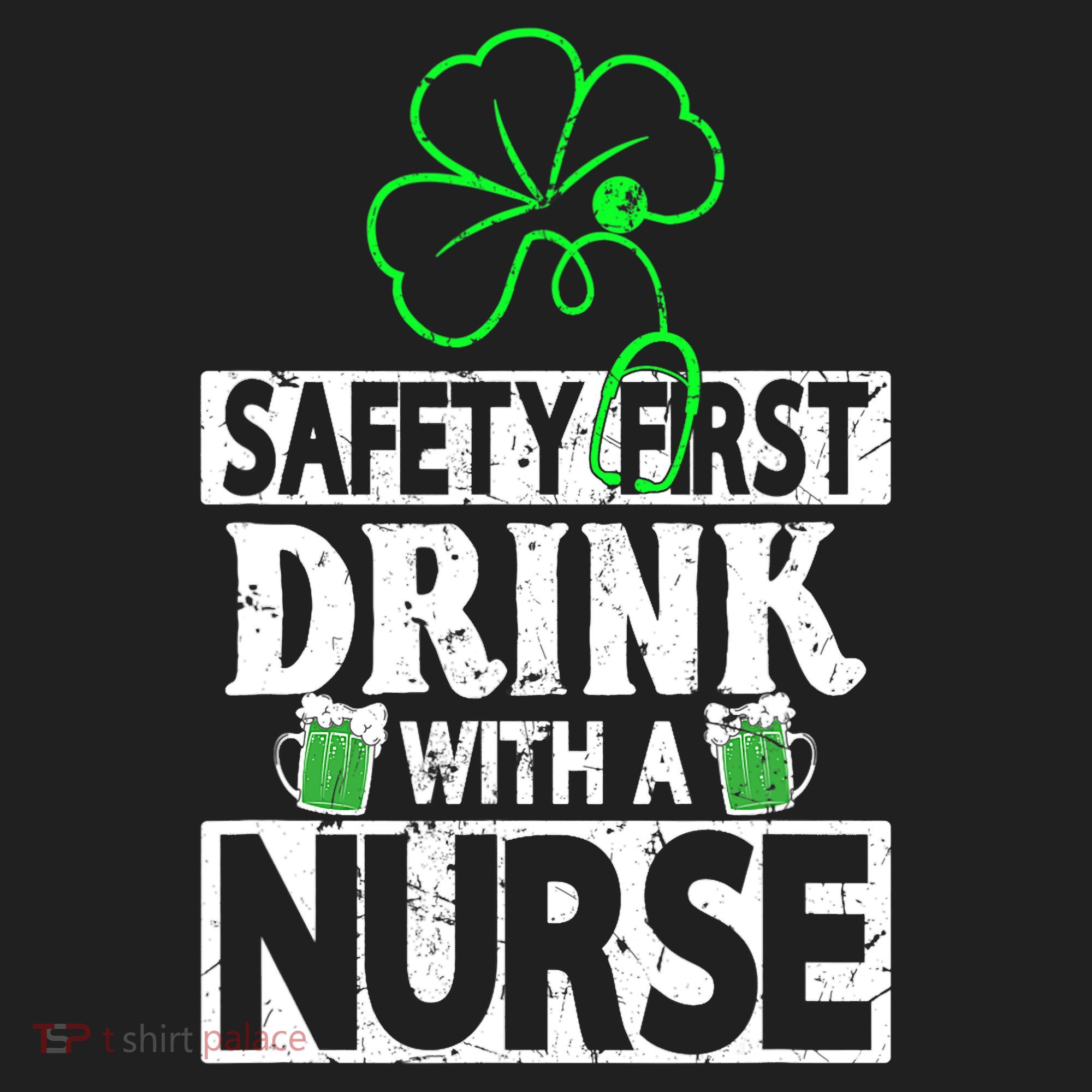 Safety First Drink With A Nurse Shenanigan Clover Irishman Beanie