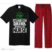 Safety First Drink With A Nurse Shenanigan Clover Irishman Pajama Set thumb 0