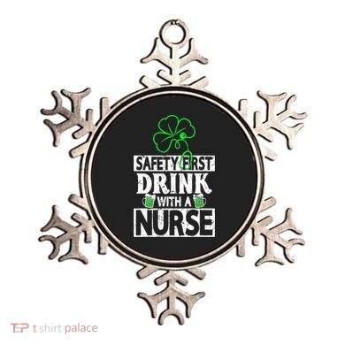 Safety First Drink With A Nurse Shenanigan Clover Irishman Ornament