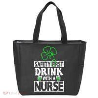 Safety First Drink With A Nurse Shenanigan Clover Irishman Tote Bag thumb 0