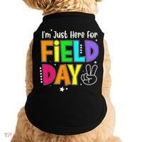 School Field Day Teacher I'm Just Here For Field Day Doggie Tank thumb 0
