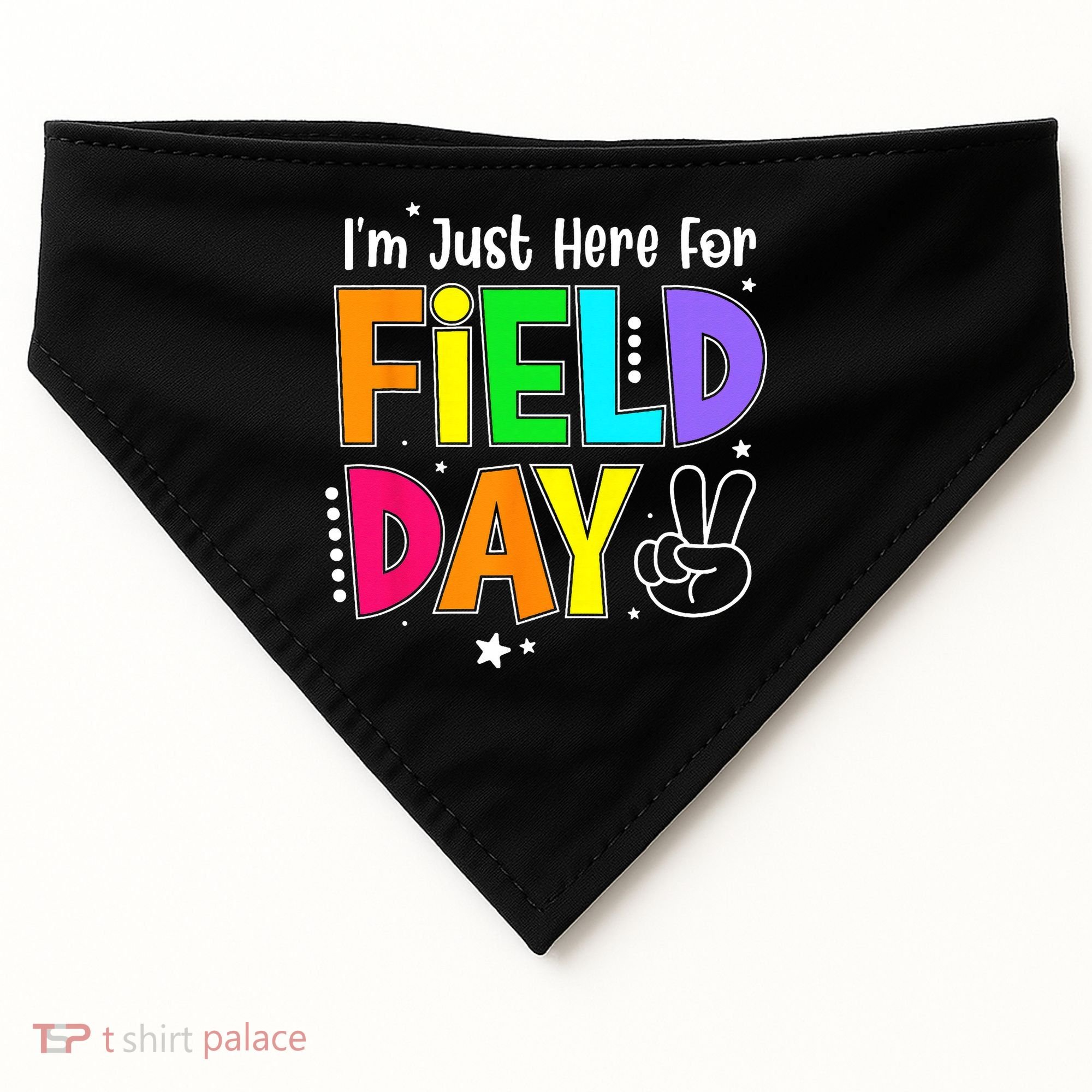 School Field Day Teacher I'm Just Here For Field Day USA-Made Doggie Bandana