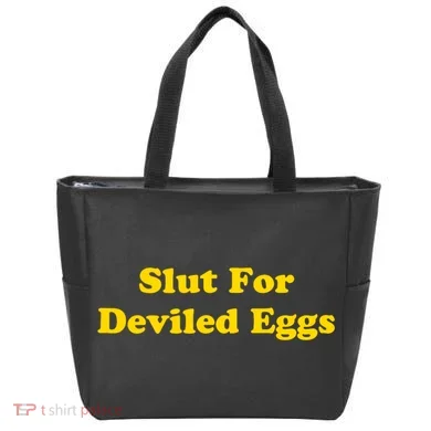 Slut For Deviled Eggs Funny Tote Bag
