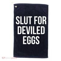 Slut For Deviled Eggs Funny Golf Towel thumb 0