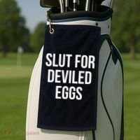 Slut For Deviled Eggs Funny Golf Towel thumb 2