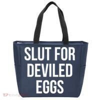 Slut For Deviled Eggs Funny Tote Bag thumb 0