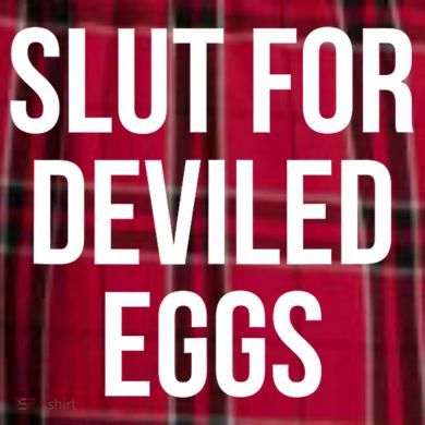 Slut For Deviled Eggs Funny Women's Flannel Plaid Pajama Pants