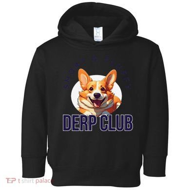 Short & Fluffy Derp Club For Corgis Toddler Hoodie