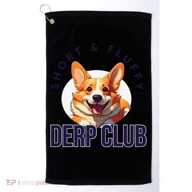 Short & Fluffy Derp Club For Corgis Golf Towel