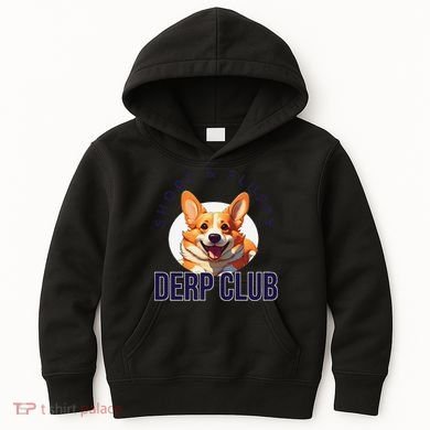 Short & Fluffy Derp Club For Corgis Kids Hoodie