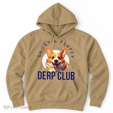 Short & Fluffy Derp Club For Corgis Hoodie