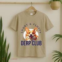 Short & Fluffy Derp Club For Corgis T-Shirt thumb 2