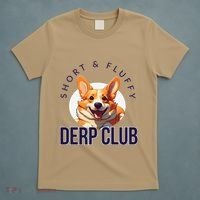Short & Fluffy Derp Club For Corgis T-Shirt thumb 5