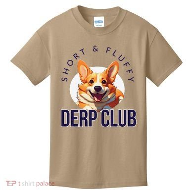 Short & Fluffy Derp Club For Corgis Kids T-Shirt