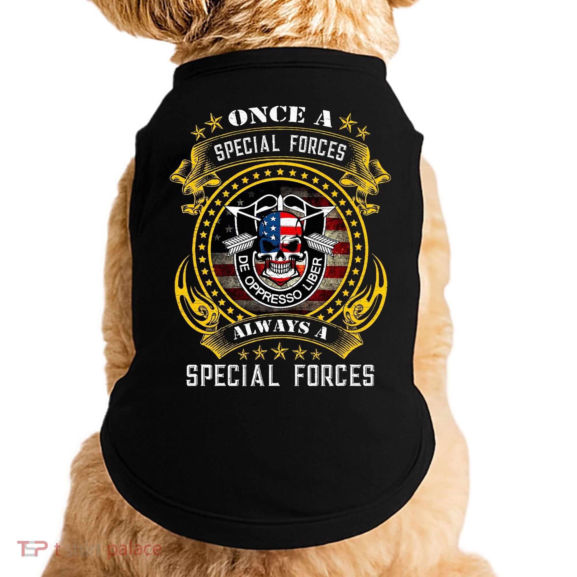 Special Forces De Oppresso Liber Green Beret Skull Doggie Tank