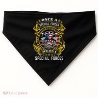 Special Forces De Oppresso Liber Green Beret Skull USA-Made Doggie Bandana thumb 0