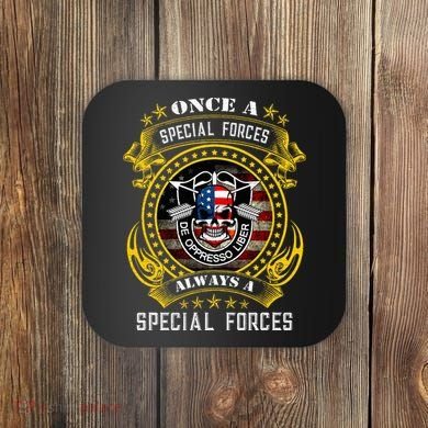 Special Forces De Oppresso Liber Green Beret Skull Coaster