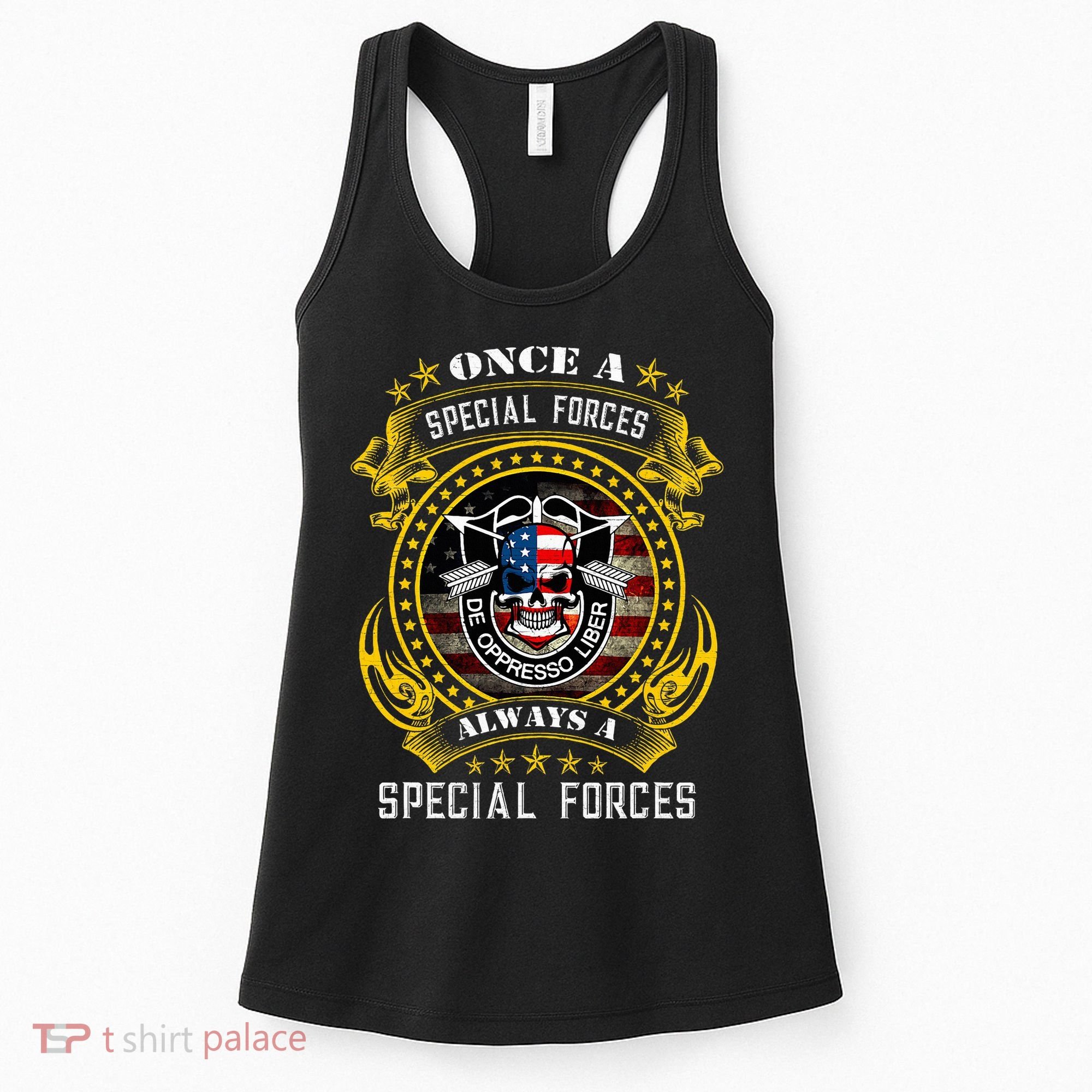 Special Forces De Oppresso Liber Green Beret Skull Women's Tank Top