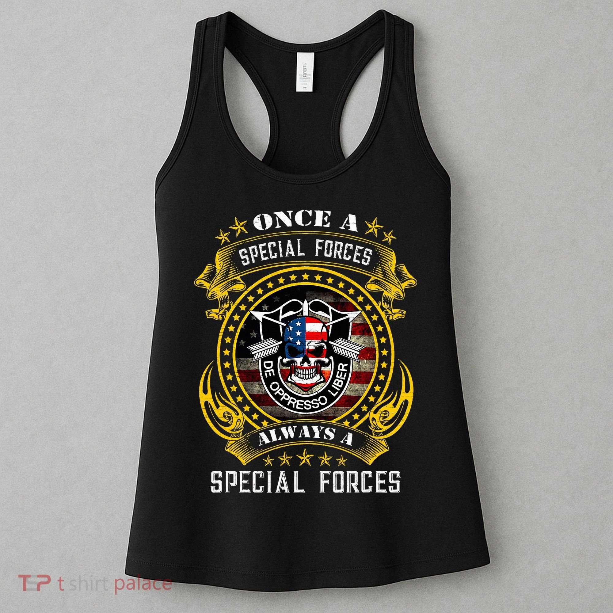 Special Forces De Oppresso Liber Green Beret Skull Women's Tank Top