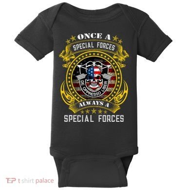 Special Forces De Oppresso Liber Green Beret Skull Baby Bodysuit