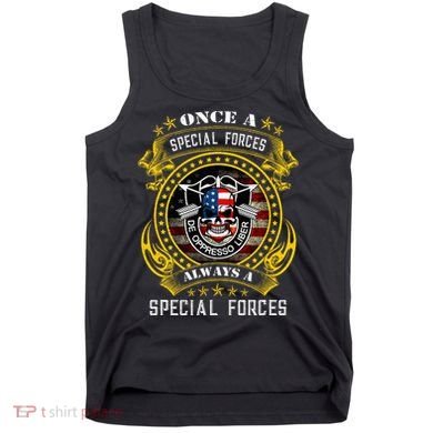 Special Forces De Oppresso Liber Green Beret Skull Tank Top