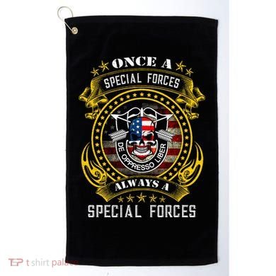 Special Forces De Oppresso Liber Green Beret Skull Golf Towel