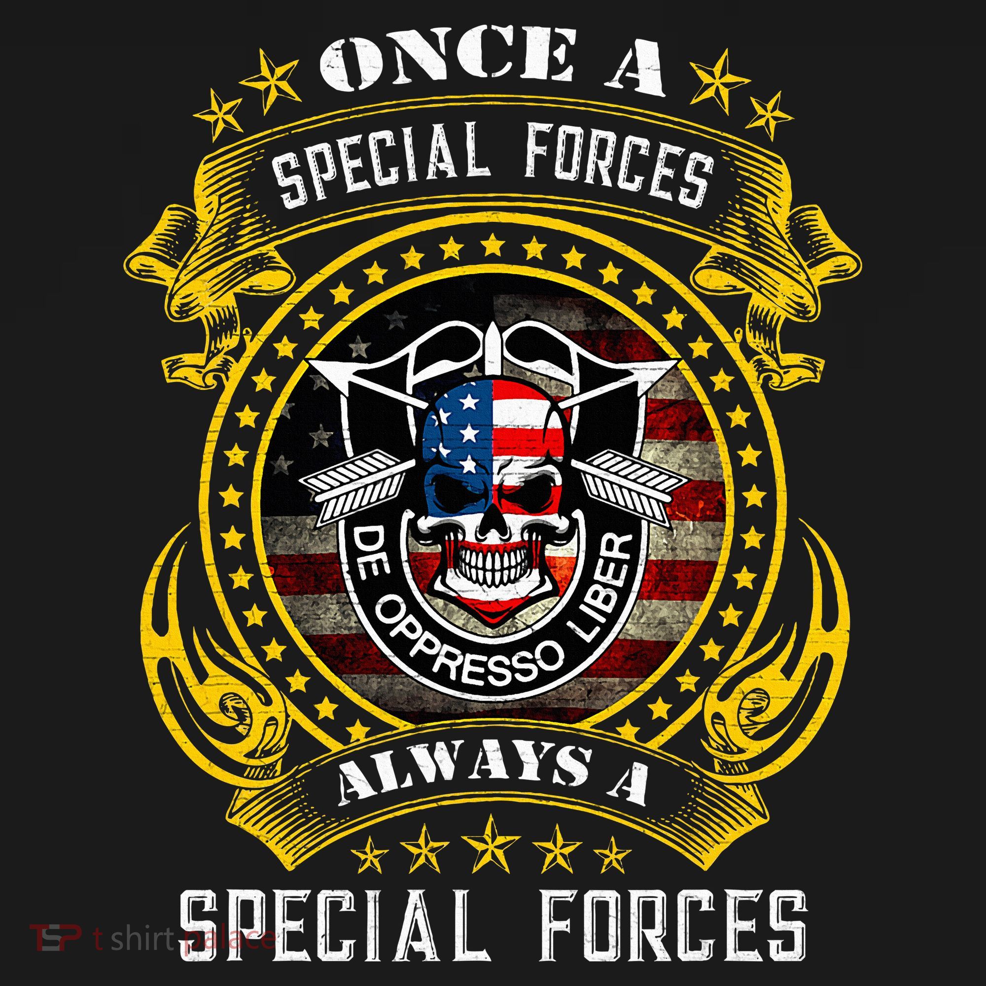 Special Forces De Oppresso Liber Green Beret Skull Women's T-Shirt