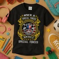 Special Forces De Oppresso Liber Green Beret Skull Kids T-Shirt thumb 3