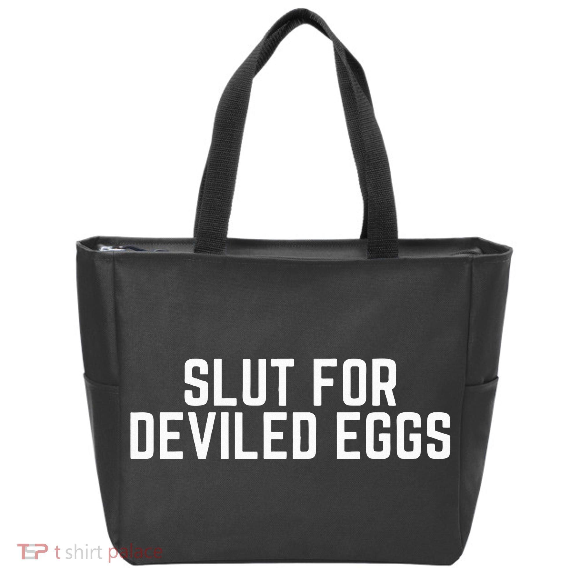 Slut For Deviled Eggs Funny Gag Gift christmas  Tote Bag