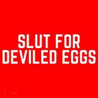 Slut For Deviled Eggs Funny Gag Gift christmas  Santa Hat thumb 1