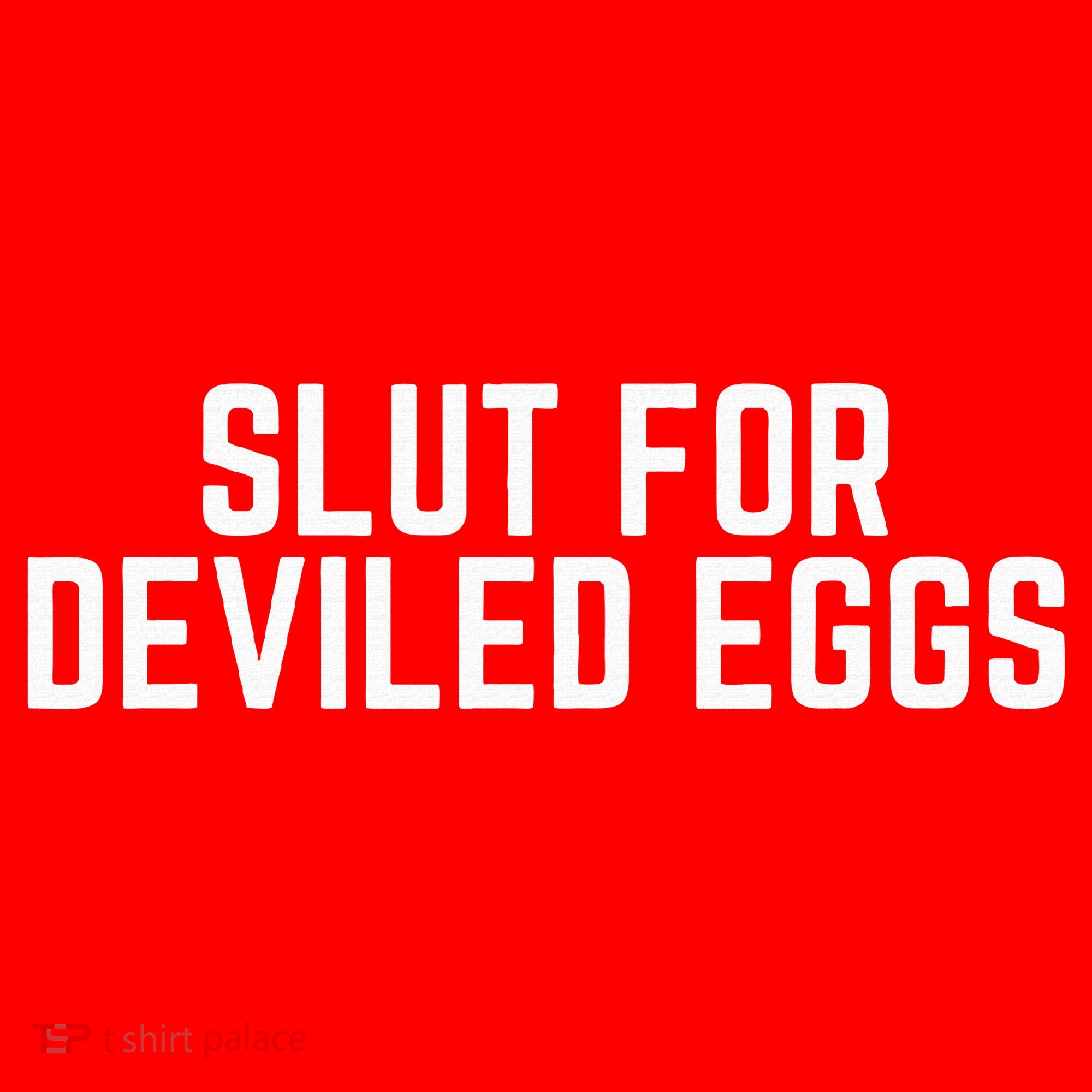 Slut For Deviled Eggs Funny Gag Gift christmas  Santa Hat