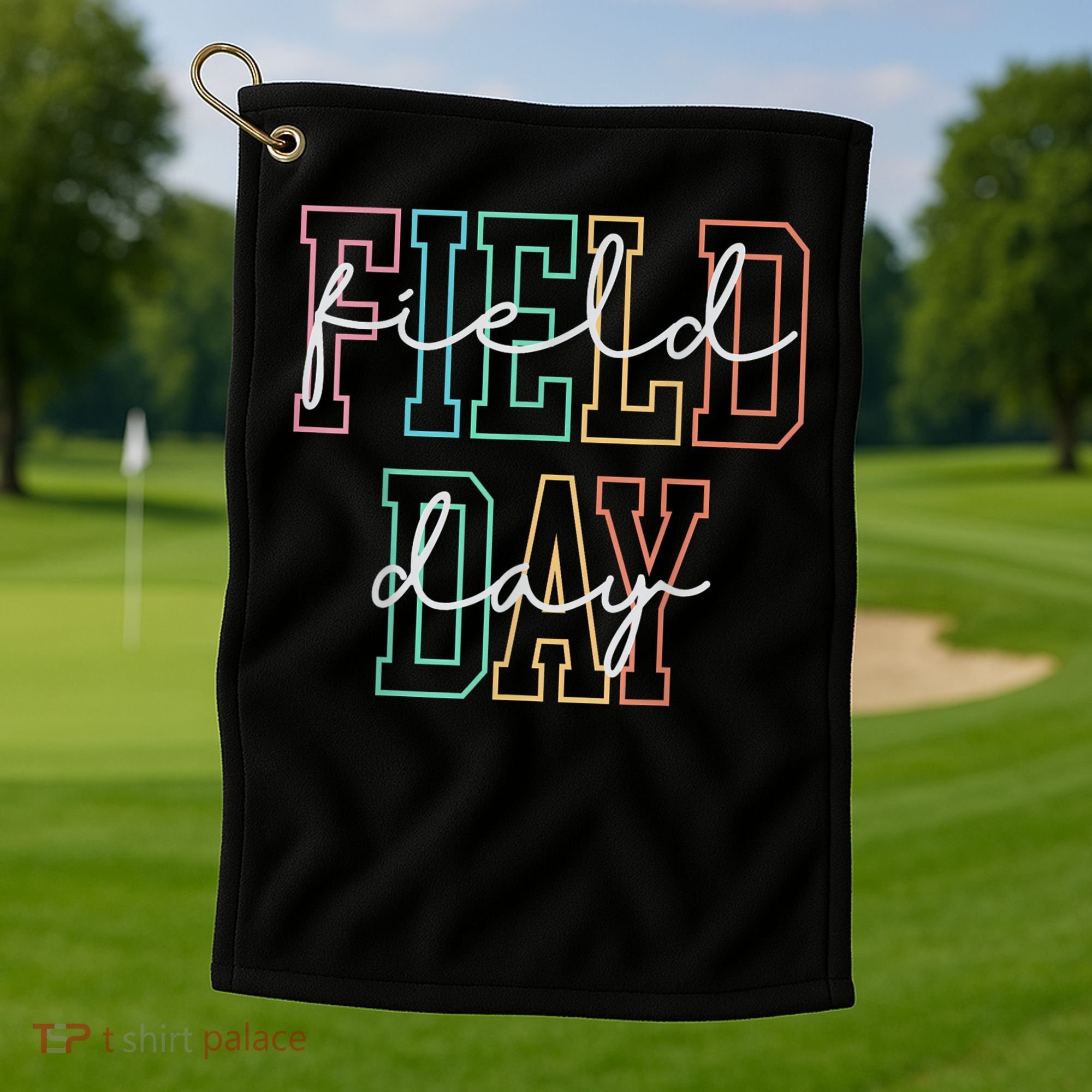 School Field Day Happy Field Day  Teacher Life Summer Golf Towel