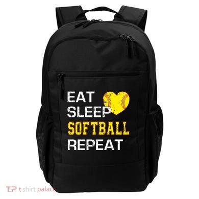 Softball Funny Eat Sleep Softball Repeat Softball Gift Backpack
