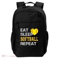 Softball Funny Eat Sleep Softball Repeat Softball Gift Backpack thumb 0