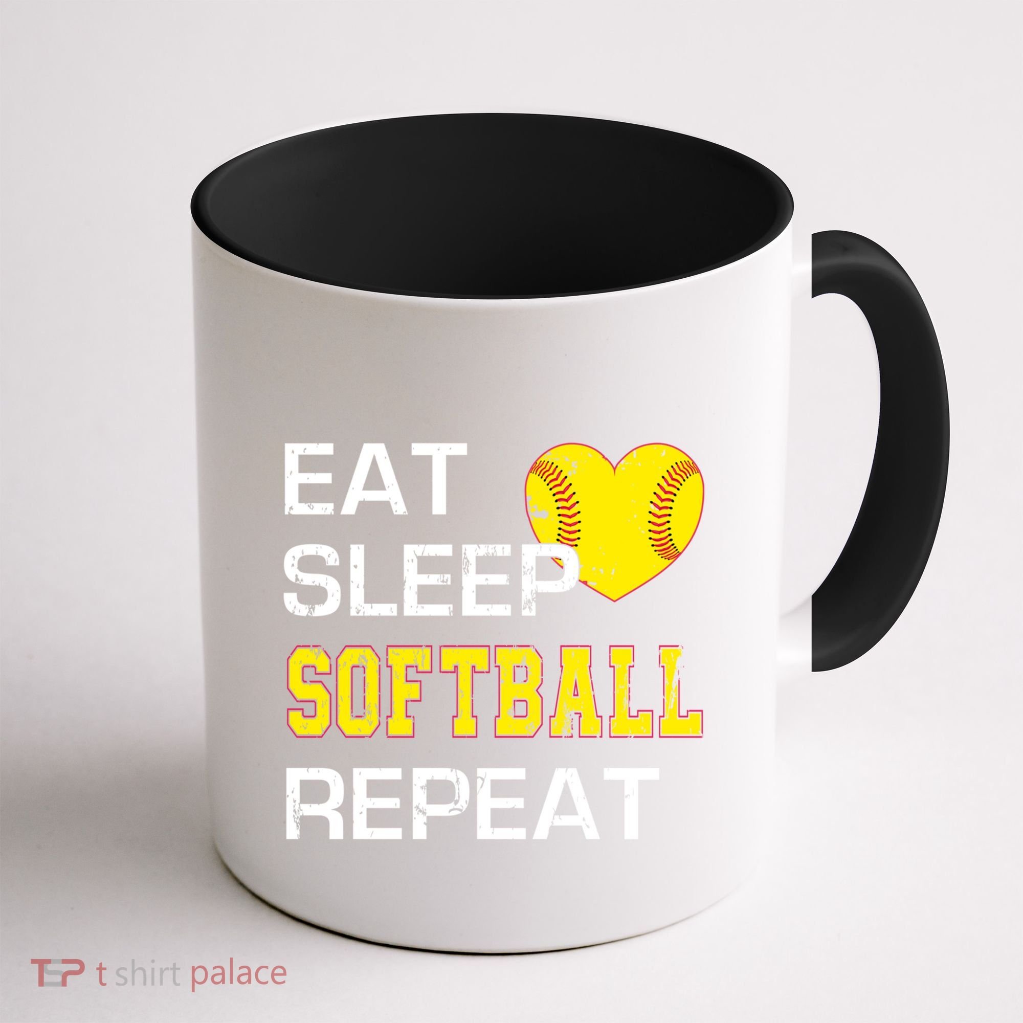 Softball Funny Eat Sleep Softball Repeat Softball Gift Coffee Mug