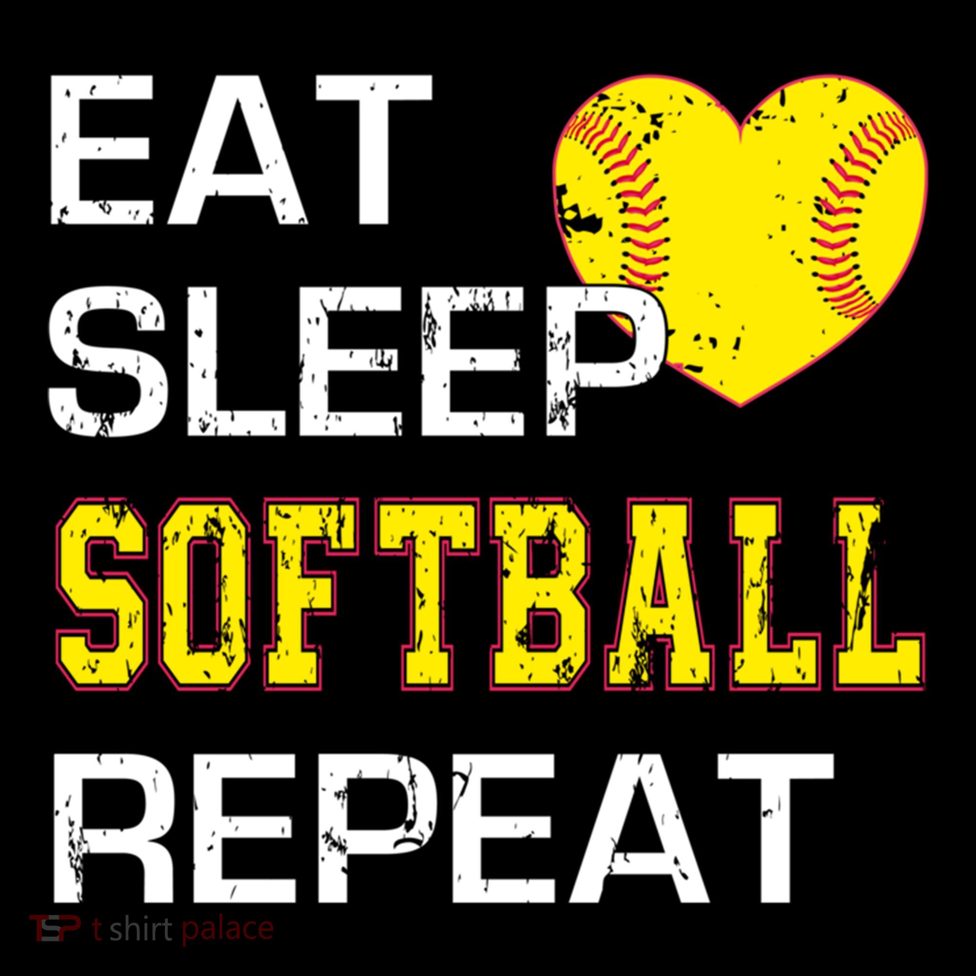 Softball Funny Eat Sleep Softball Repeat Softball Gift Women's Hoodie
