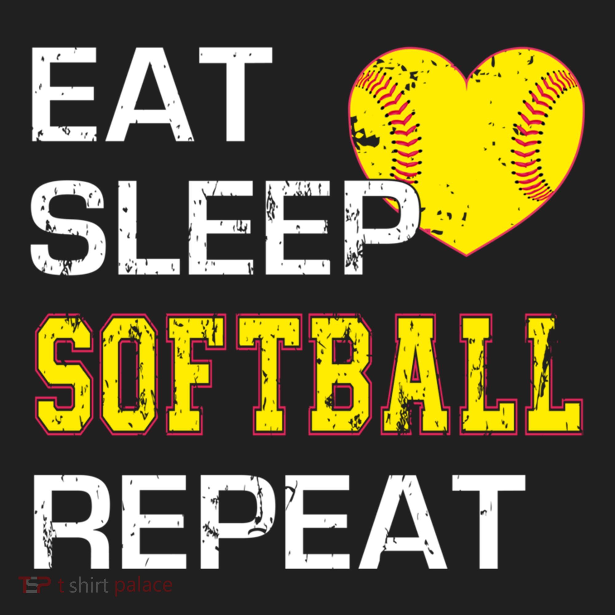 Softball Funny Eat Sleep Softball Repeat Softball Gift Golf Towel