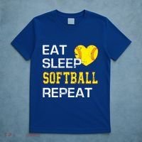 Softball Funny Eat Sleep Softball Repeat Softball Gift T-Shirt thumb 5