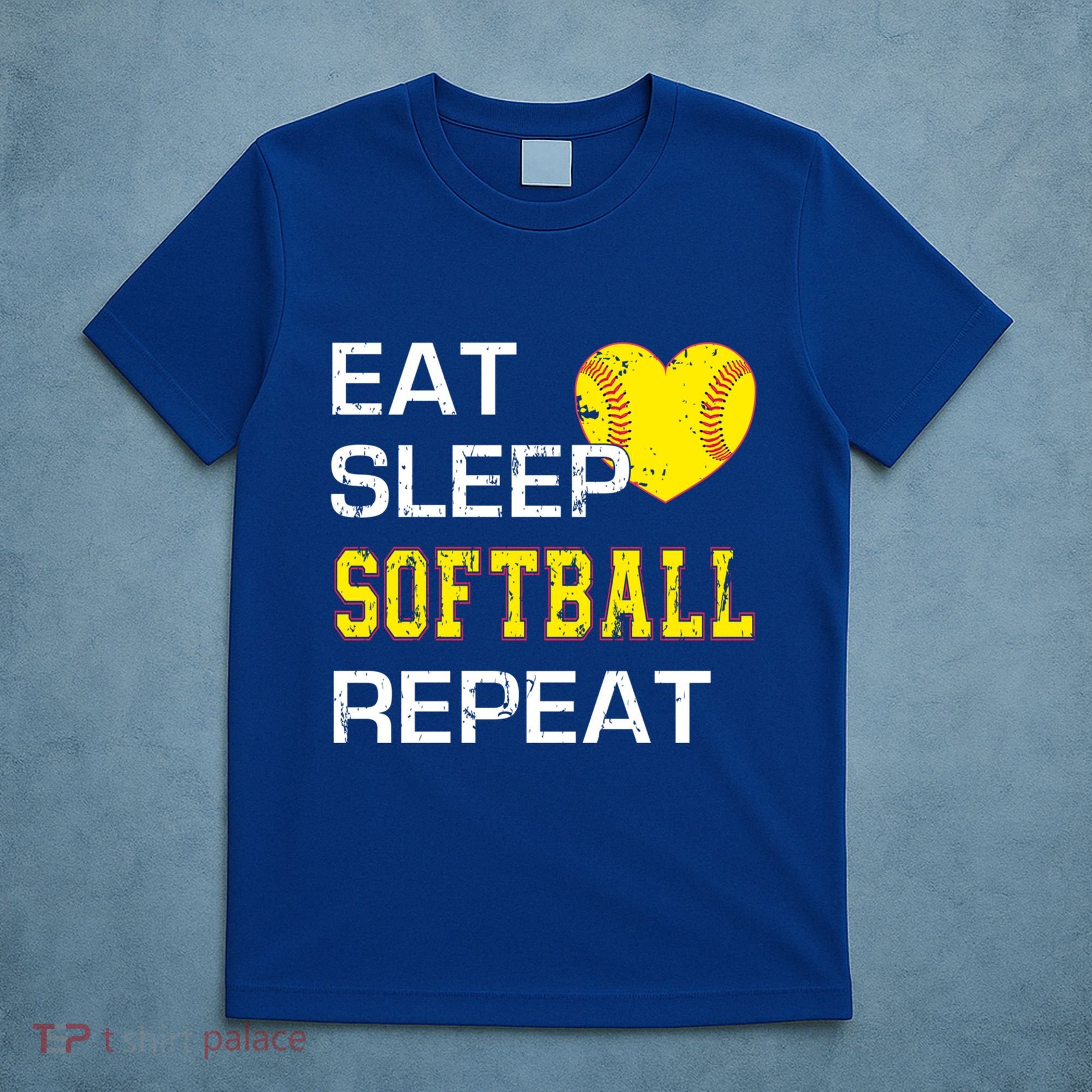 Softball Funny Eat Sleep Softball Repeat Softball Gift T-Shirt