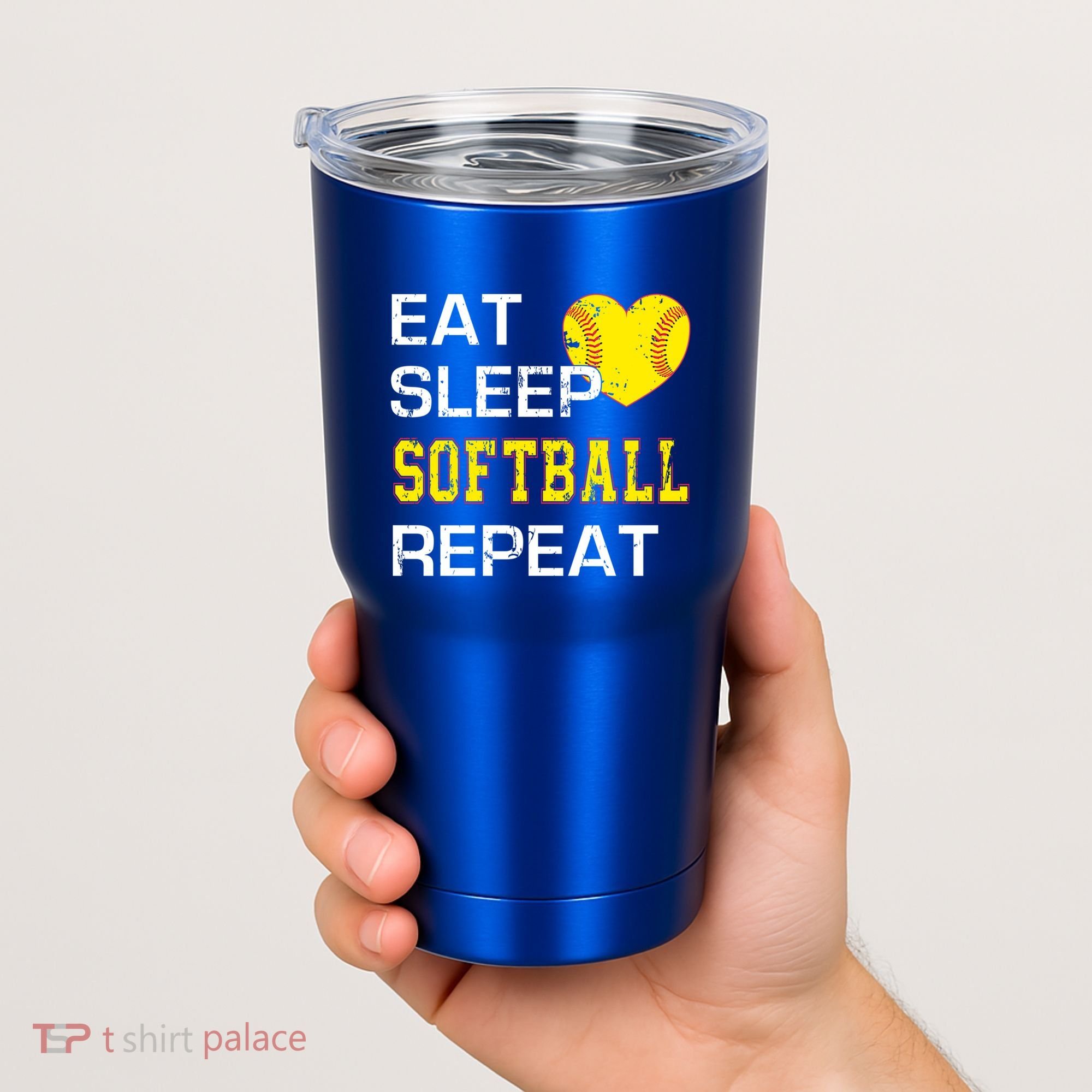 Softball Funny Eat Sleep Softball Repeat Softball Gift Tumbler