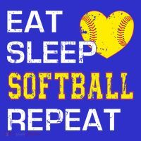 Softball Funny Eat Sleep Softball Repeat Softball Gift Women's Tank Top thumb 5