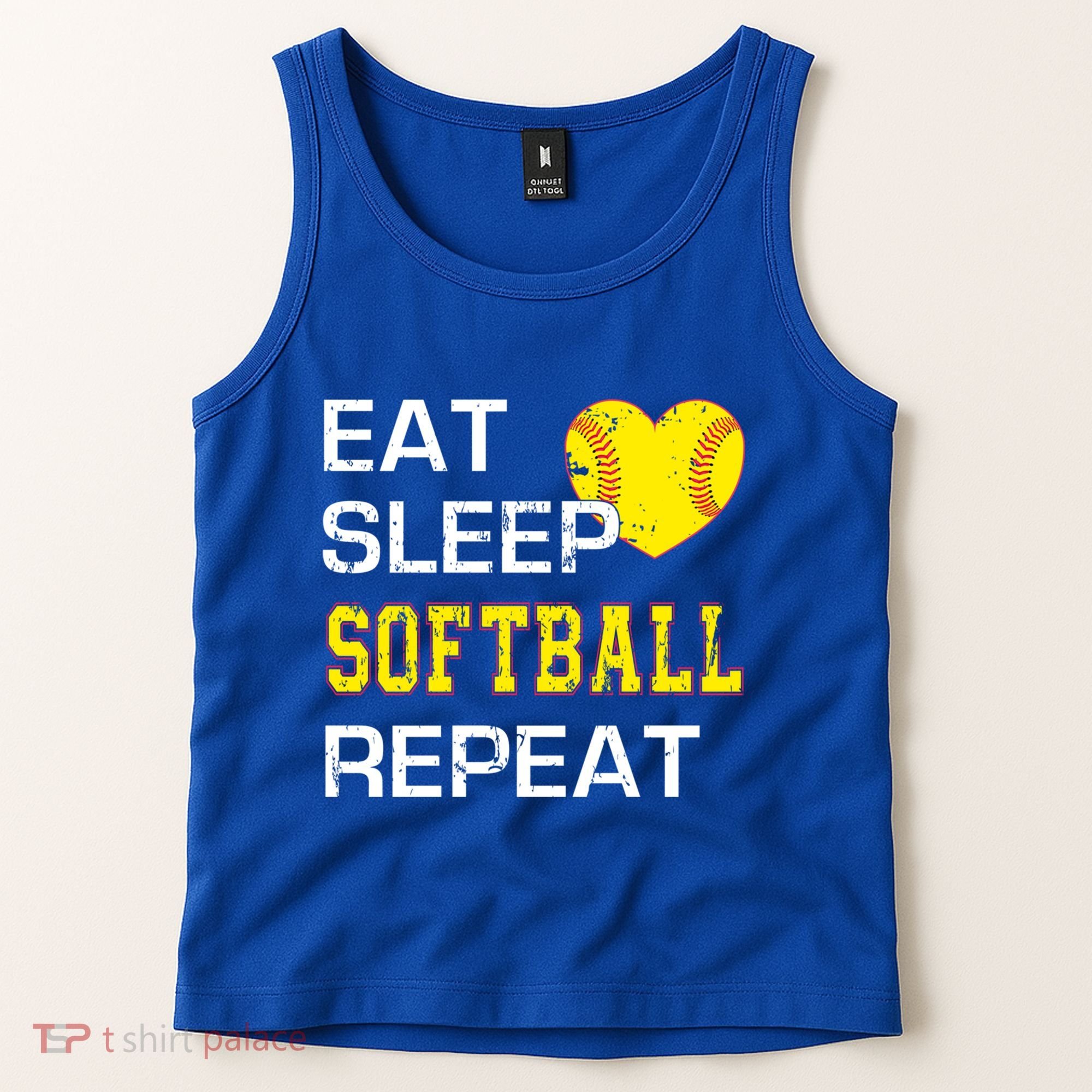 Softball Funny Eat Sleep Softball Repeat Softball Gift Tank Top