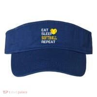 Softball Funny Eat Sleep Softball Repeat Softball Gift Visor thumb 0