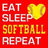 Softball Funny Eat Sleep Softball Repeat Softball Gift Santa Hat thumb 1