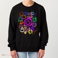 Smile Face Emoticons Fun Vivid Graffiti Smileys Graphic Women's Sweatshirt thumb 0