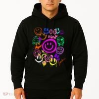 Smile Face Emoticons Fun Vivid Graffiti Smileys Graphic Hoodie thumb 2