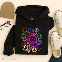 Smile Face Emoticons Fun Vivid Graffiti Smileys Graphic Hoodie thumb 4