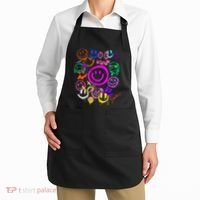 Smile Face Emoticons Fun Vivid Graffiti Smileys Graphic Apron thumb 2